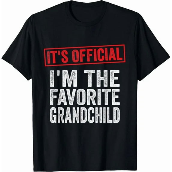 DOPASHIRT It'S Official I'M The Favorite Grandchild T-Shirt Unisex S-5XL Hot Trending Shirt, Vintage Birthday Gift