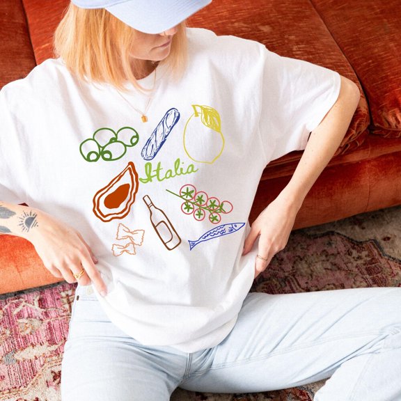 DOPASHIRT Italia Graphic Tee, Minimalist Italy Shirt, Il Mercato Apparel, Travel To Italy Gift, Pasta Lover Club Shirt, Trendy Sardines Tee Unisex S-5XL Hot Trending Shirt, Vintage Birthday Gift