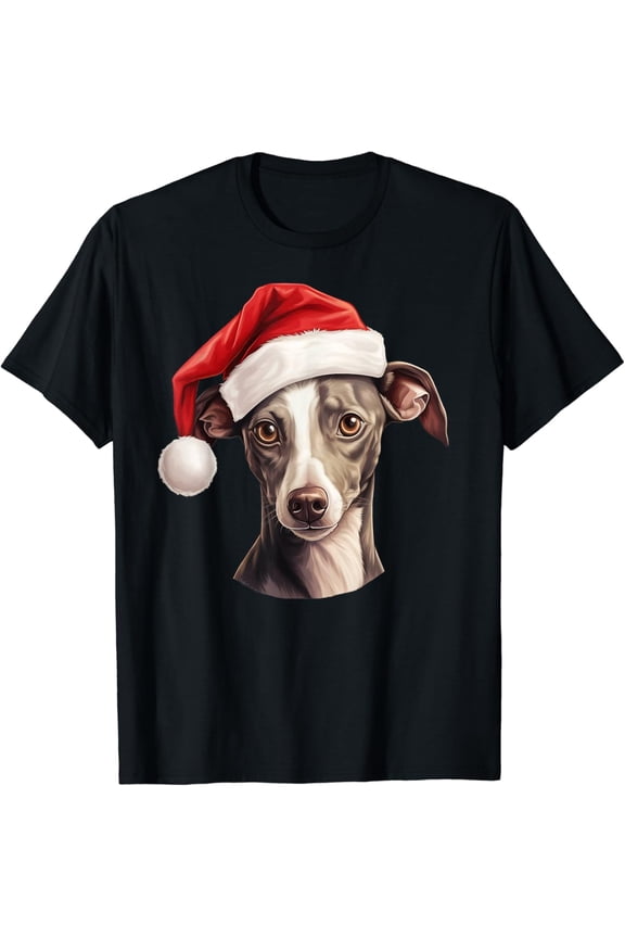 Italian Greyhound Jolly Man Hat Noel Shirt Pet Dogs T-Shirt Unisex S-5XL Hot Trending Shirt, Vintage Birthday Gift