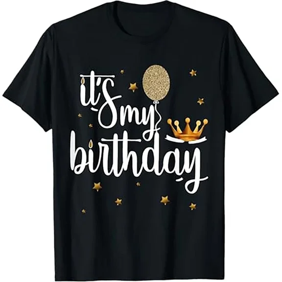 DOPASHIRT Its My Birthday Shirt Women Girl Funny Crown Balloons T-Shirt Unisex S-5XL Hot Trending Shirt, Vintage Birthday Gift