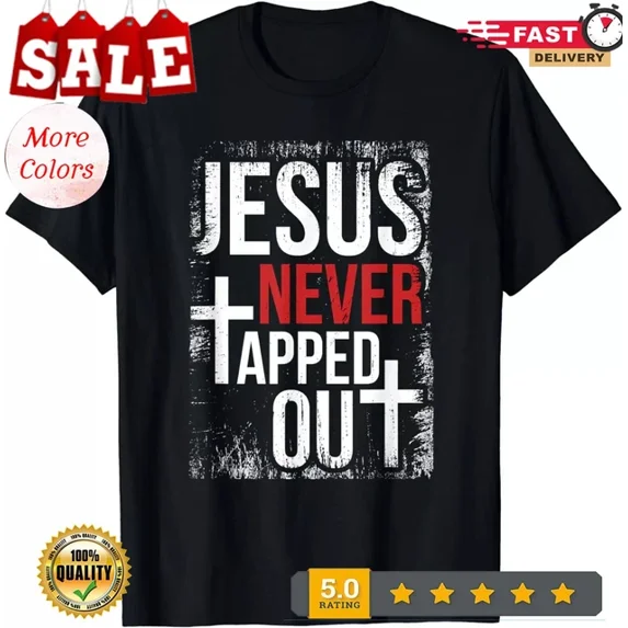 DOPASHIRT Jesus Never Tapped Out Christian Wrestling Faith T-Shirt Unisex S-5XL Hot Trending Shirt, Vintage Birthday Gift