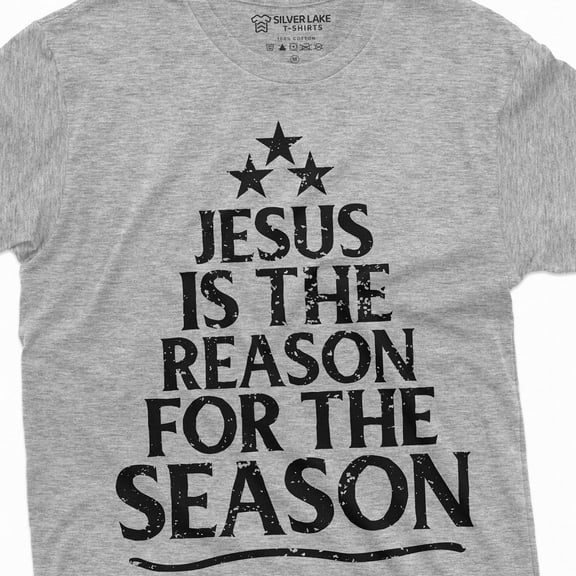 DOPASHIRT Jesus Is The Reason For The Season T-Shirt Xmas Tee Shirt Church Bible Verse Quote Tee Shirt Unisex S-5XL Hot Trending Shirt, Vintage Birthday Gift