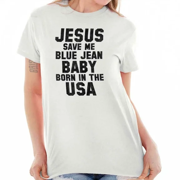 DOPASHIRT Jesus Saves Country Music Religious Southern Womens Graphic Crewneck T Shirt Unisex S-5XL Hot Trending Shirt, Vintage Birthday Gift