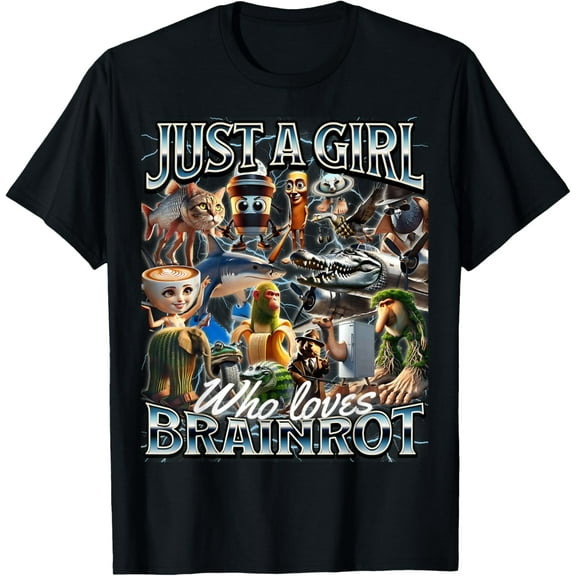 DOPASHIRT Just A Girl Who Love Brainrot - All Italian Brainrot T-Shirt Unisex S-5XL Hot Trending Shirt, Vintage Birthday Gift
