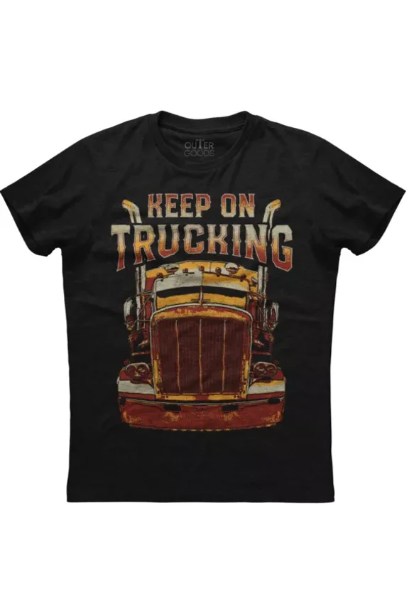 DOPASHIRT Keep On Trucking Truck Printed T-Shirt Unisex S-5XL Hot Trending Shirt, Vintage Birthday Gift