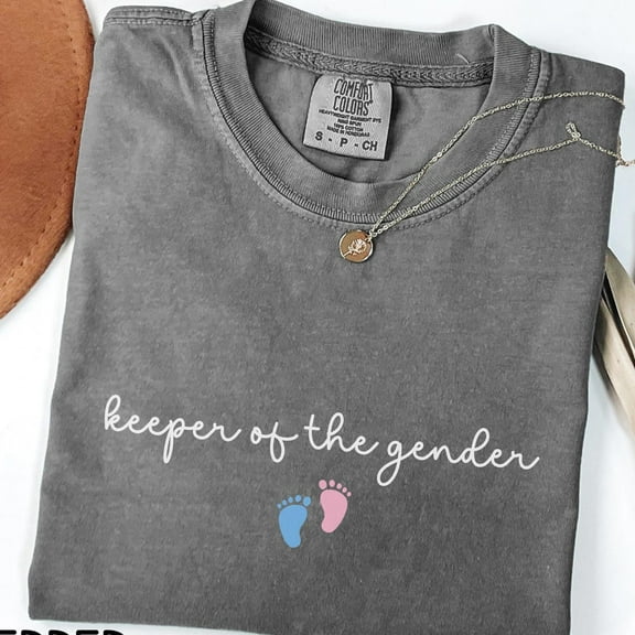 DOPASHIRT Keeper Of The Gender Shirt, Gender Reveal Party Shirt, Baby Announcement Shirt, Team Boy Team Girl, Baby Boy Baby Girl, Gender Reveal Ideas Unisex S-5XL Hot Trending Shirt