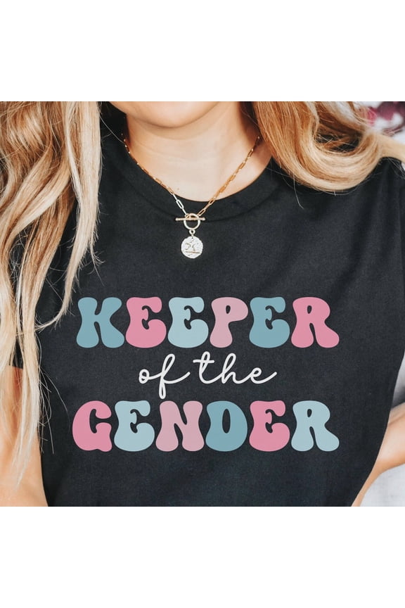DOPASHIRT Keeper Of The Gender Shirt, Gender Reveal Party Shirt, Baby Announcement Shirt, Team Boy Team Girl, He Or She, Gender Reveal Ideas Unisex S-5XL Hot Trending Shirt, Vintage Birthday Gift