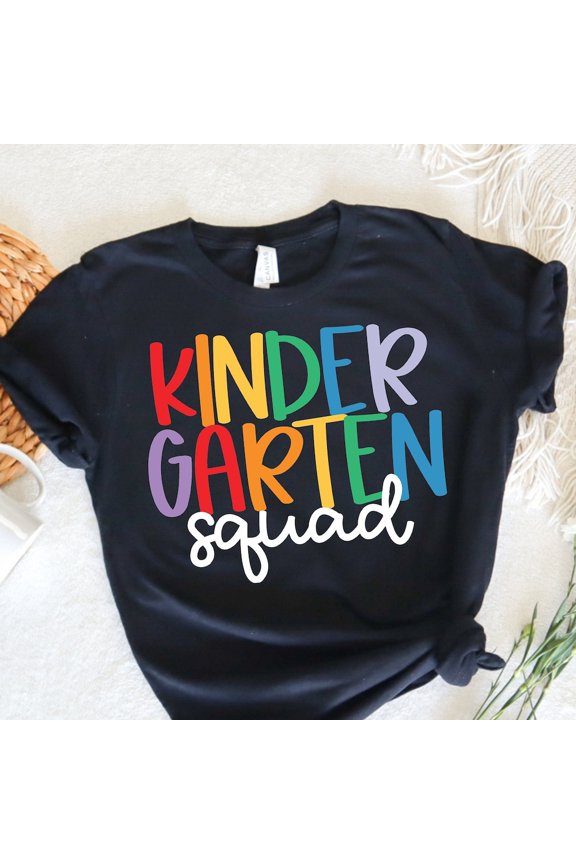 DOPASHIRT Kindergarten Squad Shirt,Hello Kindergarten Shirt,Kindergarten Team,2023 Happy First Day Of School,Back To School Outfit,Welcome Kindergarte Unisex S-5XL Hot Trending Shirt
