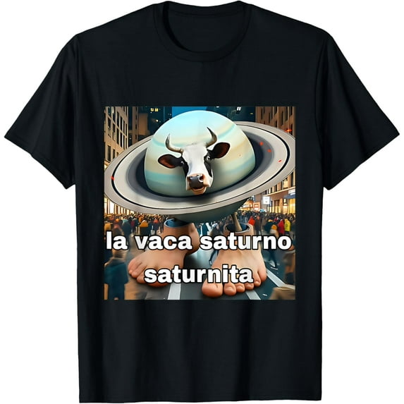 DOPASHIRT La Vaca Saturno Saturnita - Italian Brainrot T-Shirt Unisex S-5XL Hot Trending Shirt, Vintage Birthday Gift