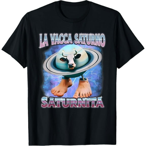 DOPASHIRT La Vacca Saturno Saturnita, Italian Brainrot, Cow T-Shirt Unisex S-5XL Hot Trending Shirt, Vintage Birthday Gift