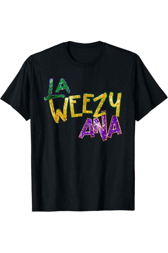 La Weezy Ana Carnival New Orleans Mardi Gras Fleur De Lis T-Shirt