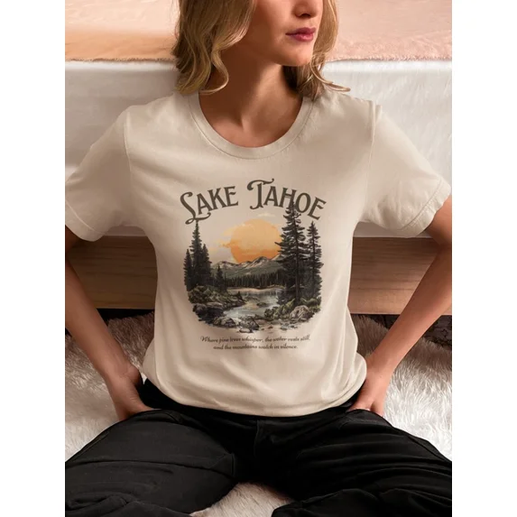 DOPASHIRT Lake Tahoe Graphic T-Shirt Unisex Nature Gift Tee Mountain Souvenir Adventure Unisex S-5XL Hot Trending Shirt, Vintage Birthday Gift
