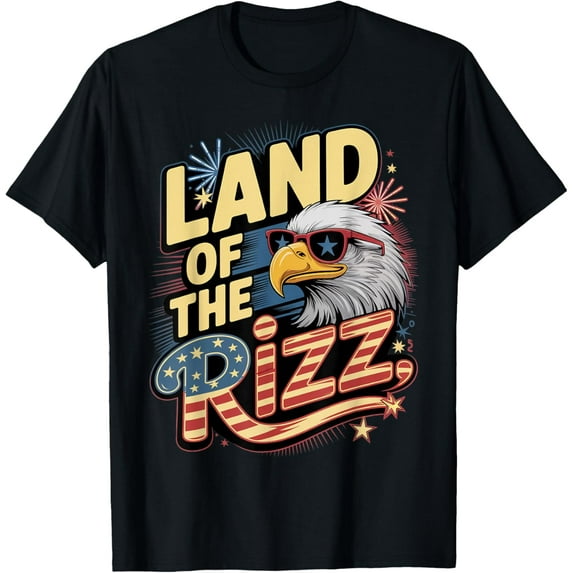 DOPASHIRT Land Of The Rizz 4Th Of July T-Shirt Unisex S-5XL Hot Trending Shirt, Vintage Birthday Gift