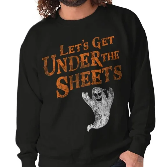 DOPASHIRT Lets Get Under The Sheets Funny Hal.Low.Een Crew Sweatshirt Trendy Sweatshirt, Birthday Gift