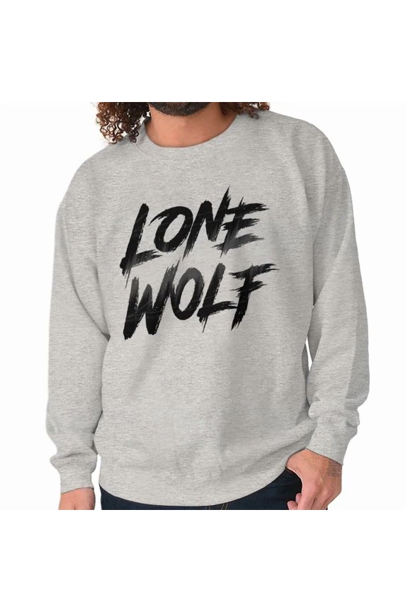 Lone Wolf Introvert Pack Workout Crew Sweatshirt Trendy Sweatshirt, Birthday Gift