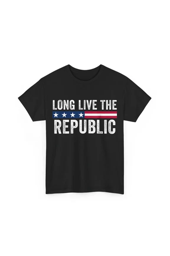 DOPASHIRT Long Live The Republic Patriotic American Flag T-Shirt Unisex S-5XL Hot Trending Shirt, Vintage Birthday Gift