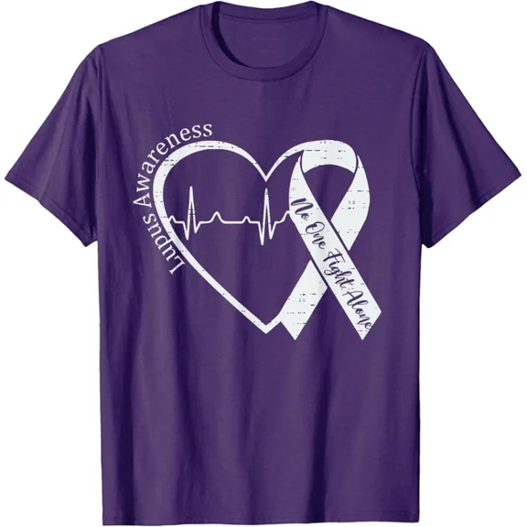 DOPASHIRT Lupus Awareness Warrior Purple Ribbon Autoimmune Disease T-Shirt Unisex S-5XL Hot Trending Shirt, Vintage Birthday Gift