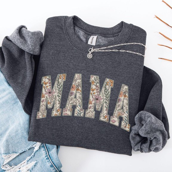 DOPASHIRT Mama Shirt, Floral Mama Shirt, Mothers Day Gift, Girly Gift For Mom, Retro Mom Crewneck, Cute Mom Shirt, Mama Shirt Unisex S-5XL Hot Trending Shirt, Vintage Birthday Gift