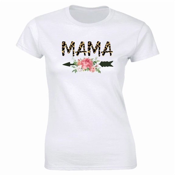 DOPASHIRT Mama With Flower Image And Leo.Pard Cheetah Print T-Shirt Unisex S-5XL Hot Trending Shirt, Vintage Birthday Gift