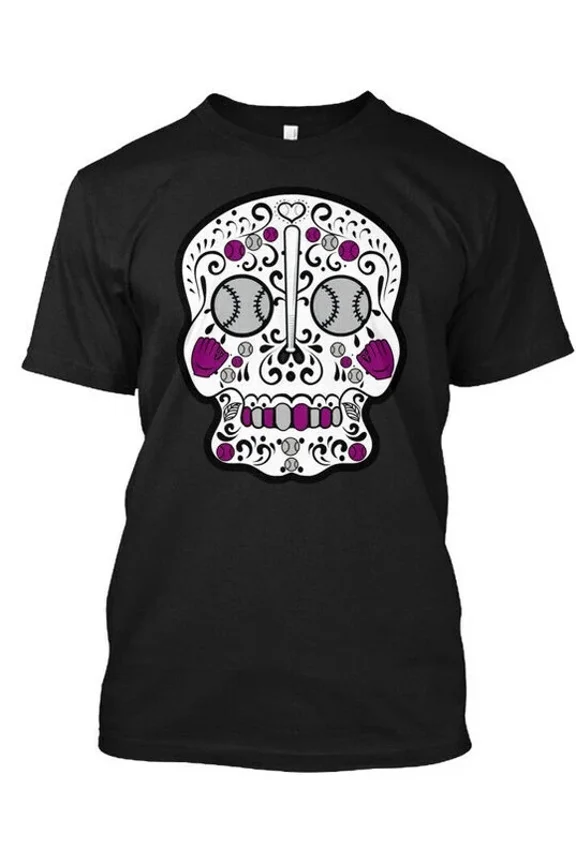 DOPASHIRT Maroon And Grey Baseball Sugar Skull - Oi Cotton Tee Unisex S-5XL Hot Trending Shirt, Vintage Birthday Gift