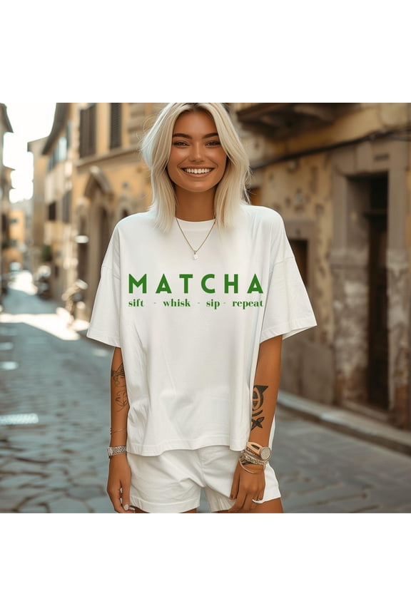 Matcha T Shirt, Minimalist Coffee Shirt, Trendy Latte Lover Gift, In My Matcha Era, Green Tea Shirt, Barista Gift, Hipster Tee Unisex S-5XL Hot Trending Shirt, Vintage Birthday Gift