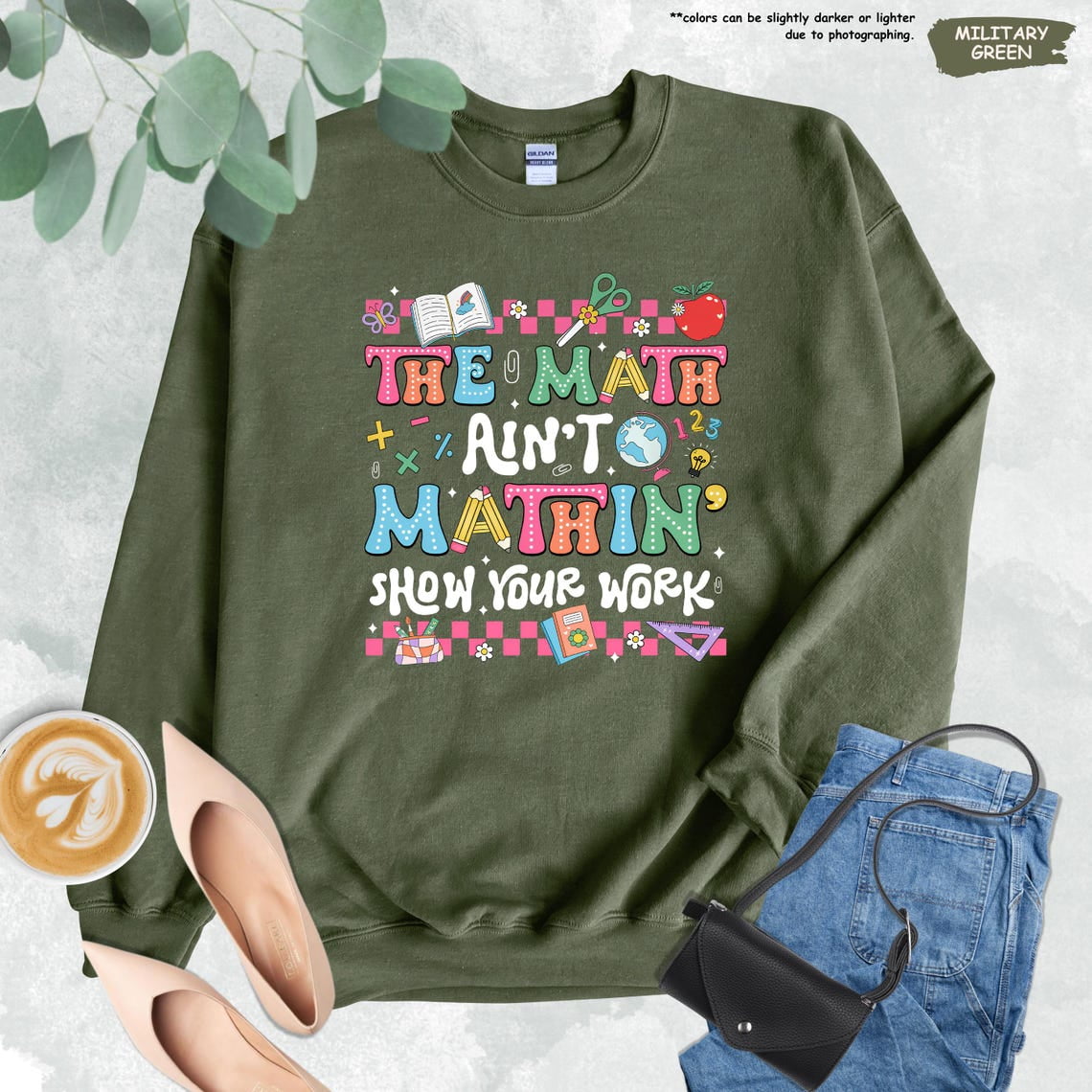 DOPASHIRT Math Teacher Sweatshirt, The Math Ain'T Mathin, Funny Math ...
