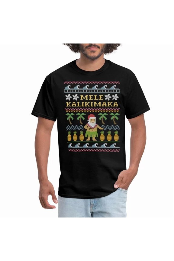 Mele Kalikimaka Hawaiian San.Ta Xmas Men'S T-Shirt Unisex S-5XL Hot Trending Shirt, Vintage Birthday Gift