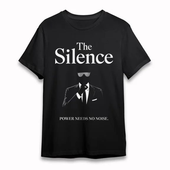 DOPASHIRT Men'S Trend Classic T-Shirt Mysterious Suit Man Shushing Design Tee Unisex S-5XL Hot Trending Shirt, Vintage Birthday Gift