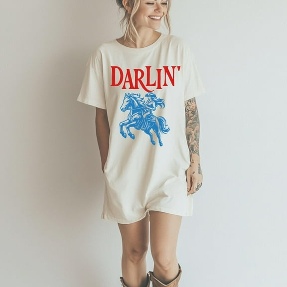 DOPASHIRT Midwest Darlin Graphic Tee, Trendy Cowgirl T Shirt, Retro Ride Or Die Shirt, In My Cowgirl Era Gift, Lets Go Girls Tee, Wild West Unisex S-5XL Hot Trending Shirt, Vintage Birthday Gift