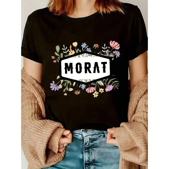 DOPASHIRT Morat Floral Pattern T-Shirt, Soft And Comfortable, Casual Round Neck Unisex S-5XL Hot Trending Shirt, Vintage Birthday Gift