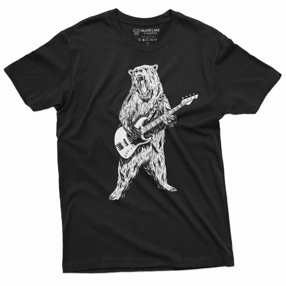DOPASHIRT Music Band Bear Guitarist Tee Shirt | Men'S Guitar Gifts Tee Bear Guitar Tee Unisex S-5XL Hot Trending Shirt, Vintage Birthday Gift