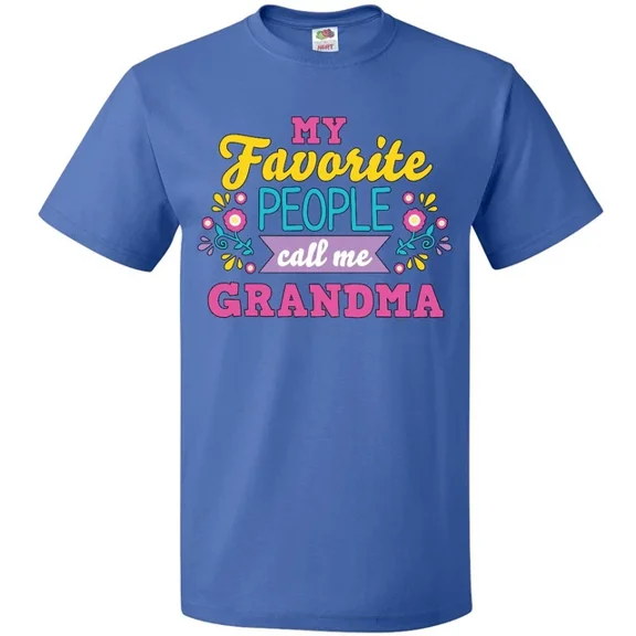 DOPASHIRT My Favorite People Call Me Grandma With Flowers T-Shirt Mothers Flower Unisex S-5XL Hot Trending Shirt, Vintage Birthday Gift