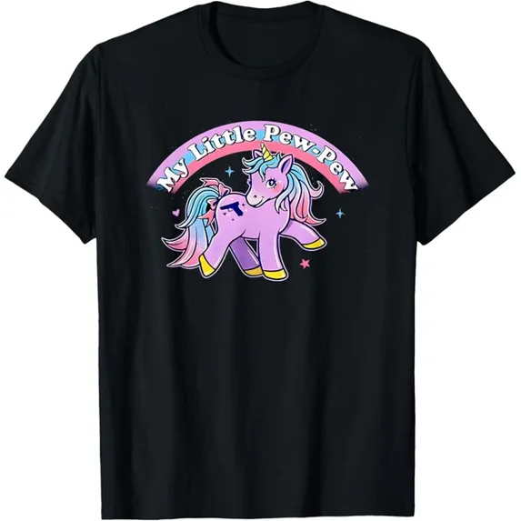 DOPASHIRT My Little Pew-Pew Unicorn T-Shirt Unisex S-5XL Hot Trending Shirt, Vintage Birthday Gift