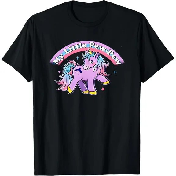 DOPASHIRT My Little Pew-Pew Unicorn T-Shirt Unisex S-5XL Hot Trending Shirt, Vintage Birthday Gift