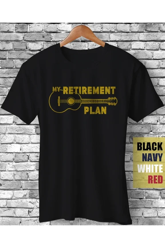 DOPASHIRT My Retirement Plan Playing Guitar Retired Fathers Day Funny Gift Unisex T-Shirt Unisex S-5XL Hot Trending Shirt, Vintage Birthday Gift