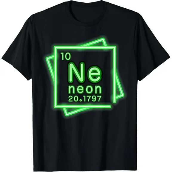 DOPASHIRT Neon Element Chemistry Periodic Table Science Nerd Unisex T-Shirt Unisex S-5XL Hot Trending Shirt, Vintage Birthday Gift
