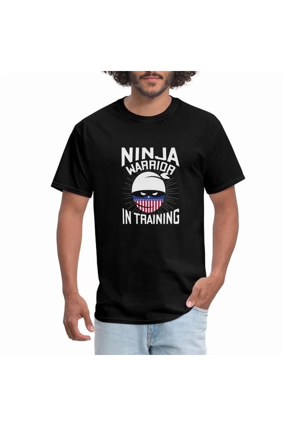 Ninja Warrior In Training - American Flag Men'S T-Shirt Unisex S-5XL Hot Trending Shirt, Vintage Birthday Gift
