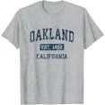 thumbnail image 1 of DOPASHIRT Oakland California Ca Vintage Sports Design Navy Print T-Shirt Unisex S-5XL Hot Trending Shirt, Vintage Birthday Gift, 1 of 4