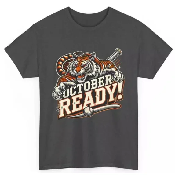 DOPASHIRT October Ready Baseball Tiger Made in USA Tee Unisex S-5XL Hot Trending Shirt, Vintage Birthday Gift