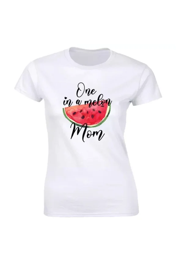 One In A Melon Mom With Watermelon Image Shirt Unisex S-5XL Hot Trending Shirt, Vintage Birthday Gift