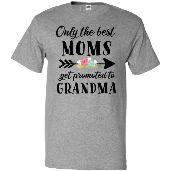 DOPASHIRT Only The Best Moms Get Promoted To Grandma T-Shirt Flower Arrow Cute Unisex S-5XL Hot Trending Shirt, Vintage Birthday Gift