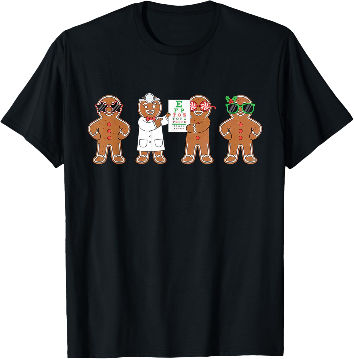 DOPASHIRT Optometry Gingerbread Noel Optician Sight Squad Eye Dr T ...
