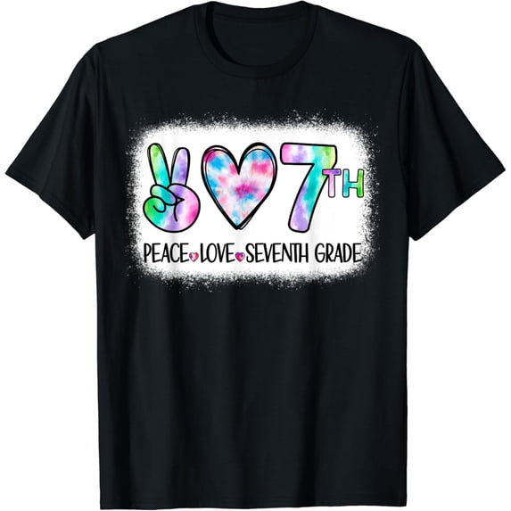 DOPASHIRT Peace Love 7Th Seventh Grade Squad Back To School Teacher T-Shirt Unisex S-5XL Hot Trending Shirt, Vintage Birthday Gift