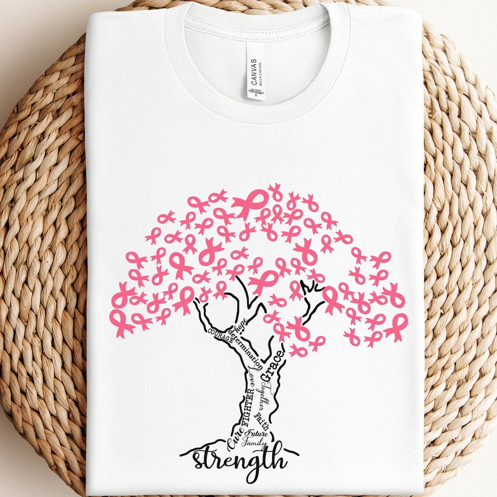 DOPASHIRT Pink Ribbon Tree Shirt, Strength Shirt, Family Support, Pink ...