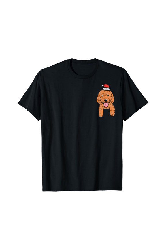 Pocket Goldendoodle Jolly Man Hat Noel Animal Pet Dog Gift T-Shirt Unisex S-5XL Hot Trending Shirt, Vintage Birthday Gift