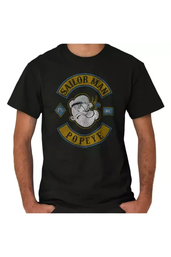 DOPASHIRT Popeye Sailor Man Vintage Nautical Cartoon Womens Or Mens Crewneck T Shirt Unisex S-5XL Hot Trending Shirt, Vintage Birthday Gift