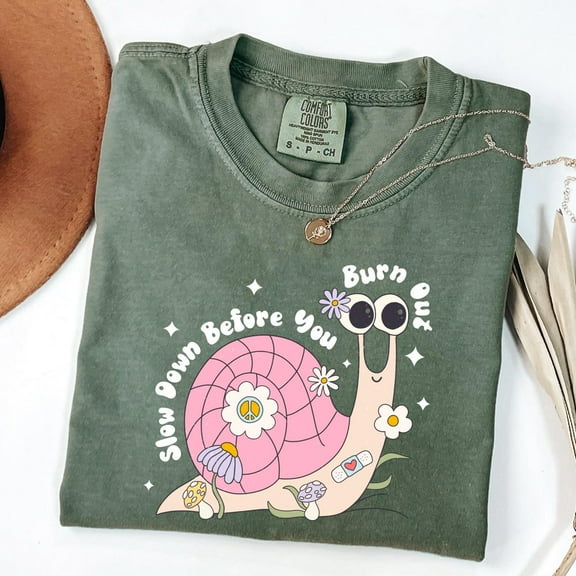 DOPASHIRT Popular Slow Down Before You Burn Out Motivational Shirt, Cute Slow Down Inspirational Shirt, Cute Motivational Women Gift Unisex S-5XL Hot Trending Shirt, Vintage Birthday Gift