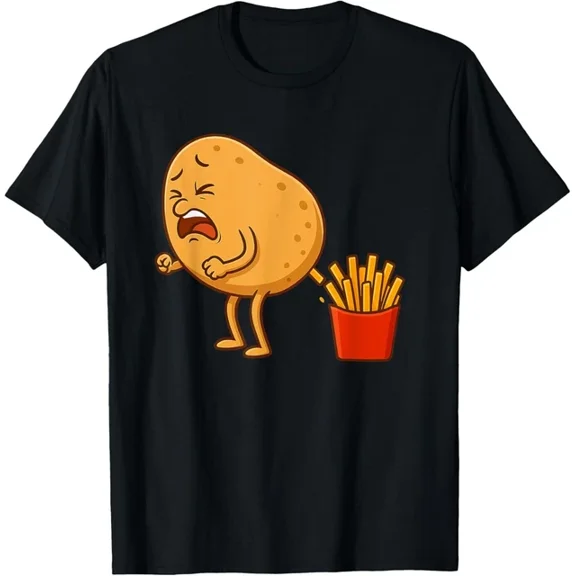 DOPASHIRT Potato Pooping French Fries Designs Potato Food Eaters T-Shirt Unisex S-5XL Hot Trending Shirt, Vintage Birthday Gift