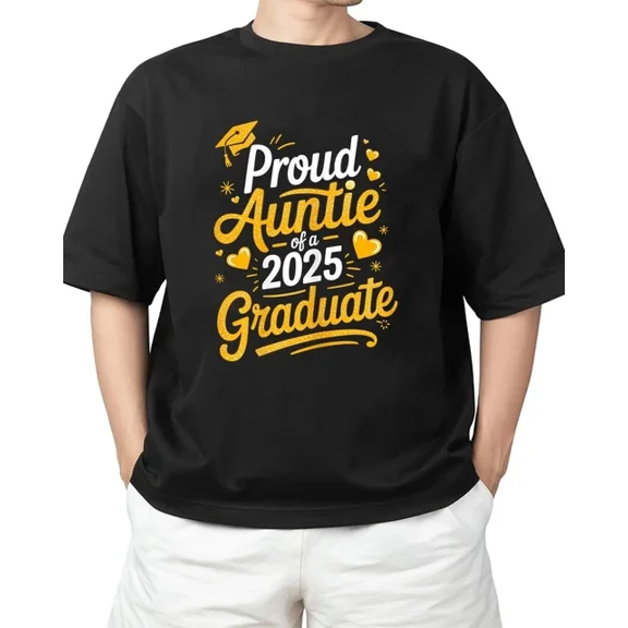 DOPASHIRT Proud Aunt Of A 2025 Graduate T-Shirt Unisex S-5XL Hot Trending Shirt, Vintage Birthday Gift