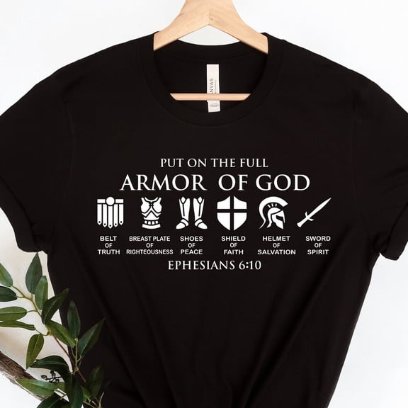 DOPASHIRT Put On The Full Armor Of God Shirt, Ephesians Shirt, Knight Shirts, Armor Of God Shirt, Religious Shirt, Christian Gift, Shield Of Armor Unisex S-5XL Hot Trending Shirt